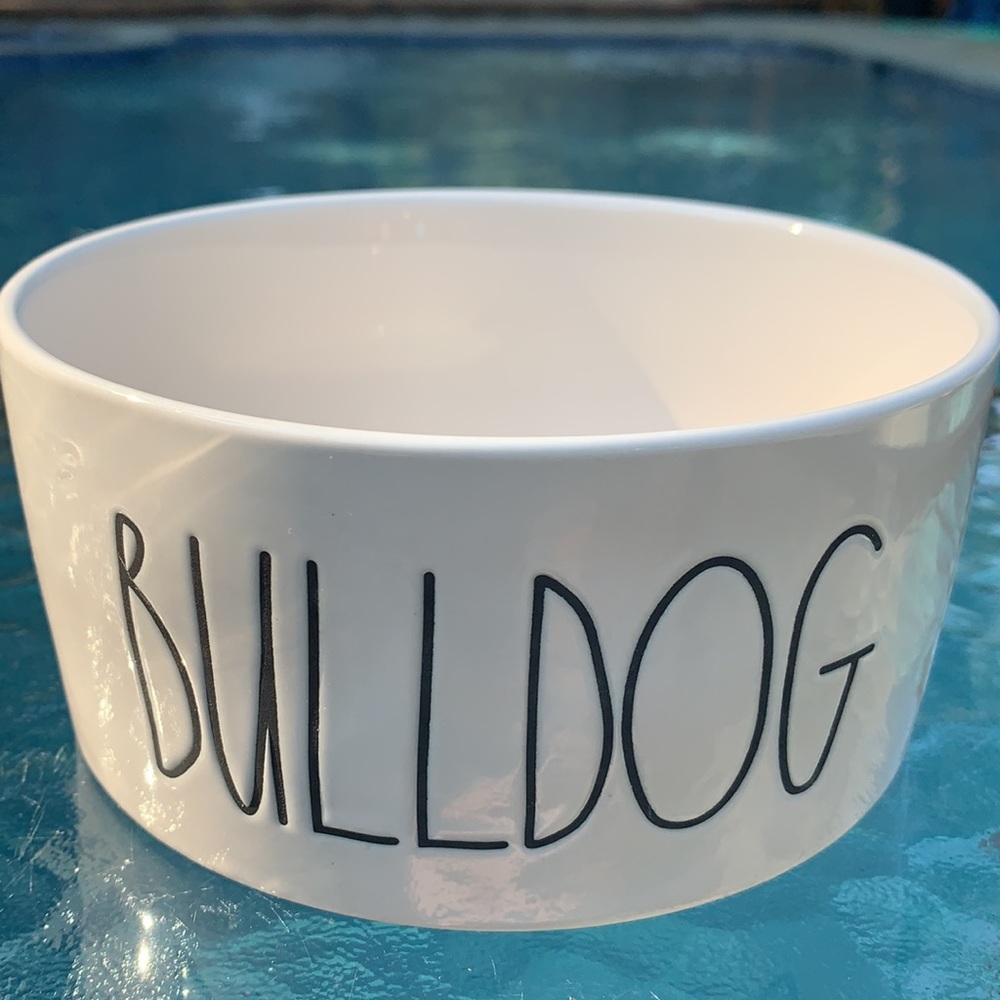 New Rae Dunn BULLDOG Dog Bowl
